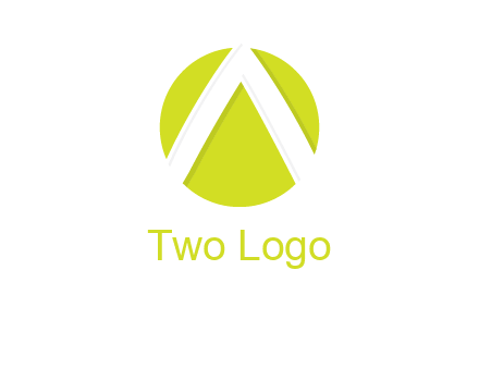 arrow inside the circle forming letter A logo