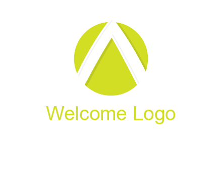 arrow inside the circle forming letter A logo