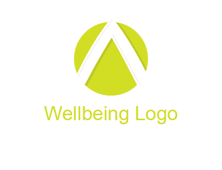 arrow inside the circle forming letter A logo