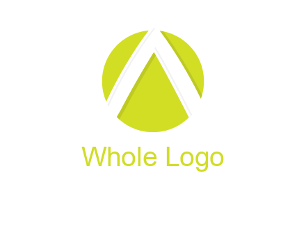 arrow inside the circle forming letter A logo