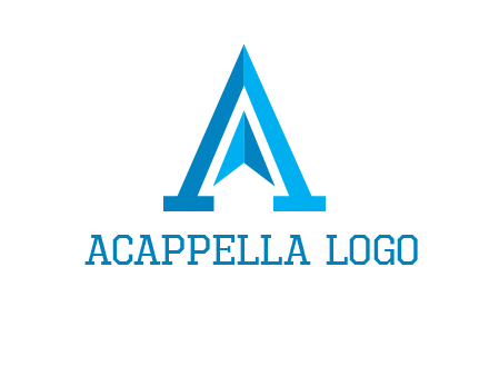 navigation sign inside letter a logo