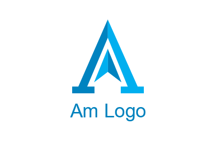 navigation sign inside letter a logo