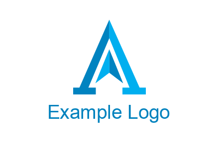 navigation sign inside letter a logo