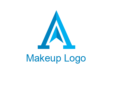 navigation sign inside letter a logo