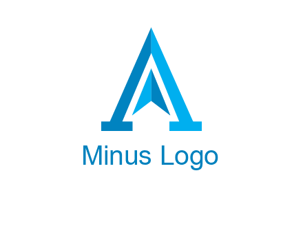 navigation sign inside letter a logo