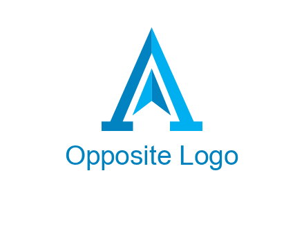 navigation sign inside letter a logo