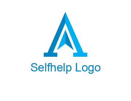 navigation sign inside letter a logo