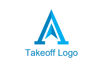 navigation sign inside letter a logo