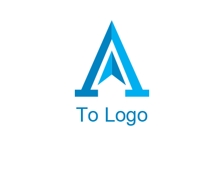 navigation sign inside letter a logo