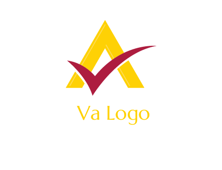 letter a incorporated with check mark logo