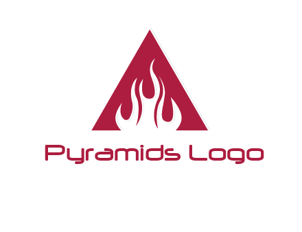 fire inside letter a logo