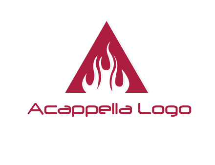 fire inside letter a logo