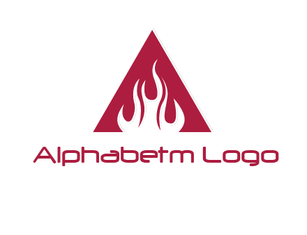 fire inside letter a logo