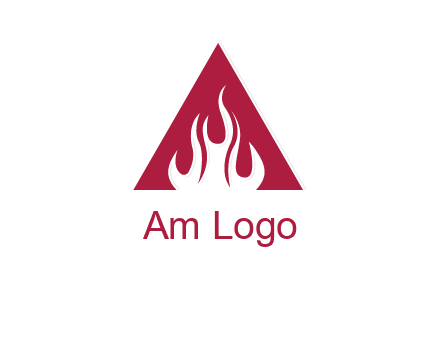 fire inside letter a logo