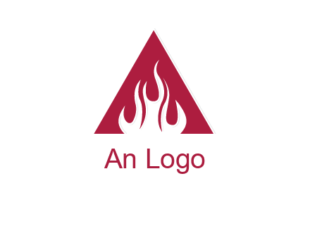 fire inside letter a logo