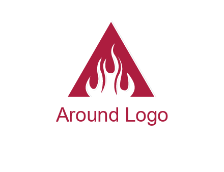 fire inside letter a logo
