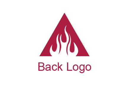 fire inside letter a logo