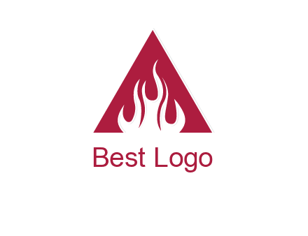 fire inside letter a logo