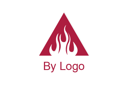 fire inside letter a logo