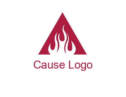 fire inside letter a logo