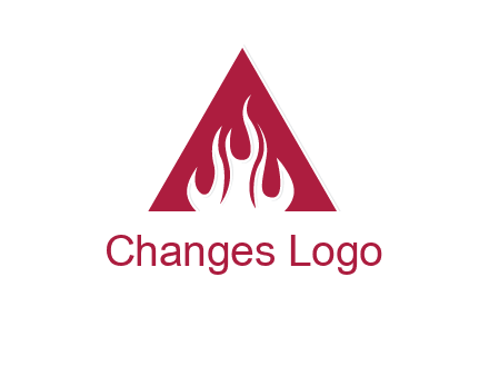 fire inside letter a logo