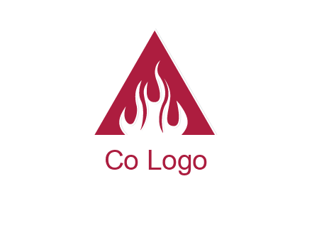 fire inside letter a logo