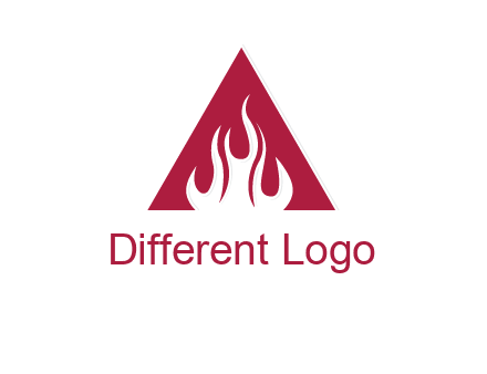 fire inside letter a logo