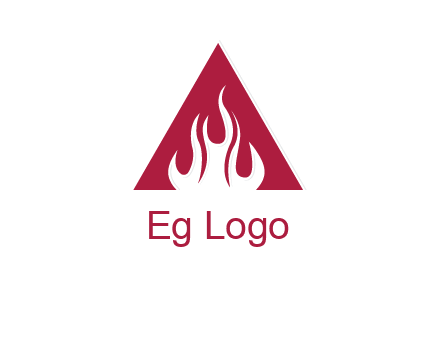 fire inside letter a logo