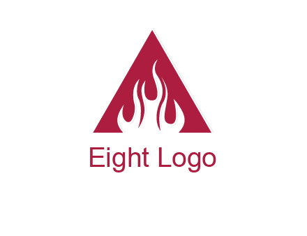 fire inside letter a logo