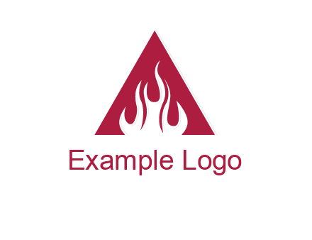 fire inside letter a logo