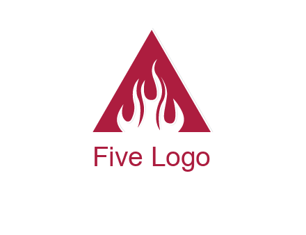 fire inside letter a logo