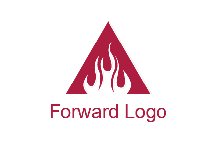 fire inside letter a logo
