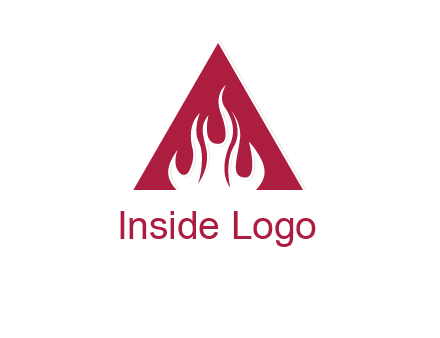 fire inside letter a logo