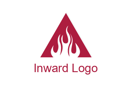 fire inside letter a logo