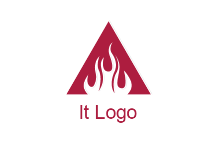 fire inside letter a logo