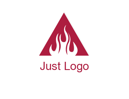 fire inside letter a logo