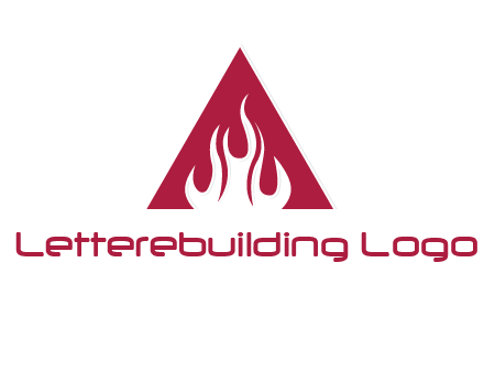 fire inside letter a logo