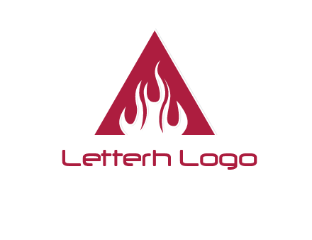 fire inside letter a logo