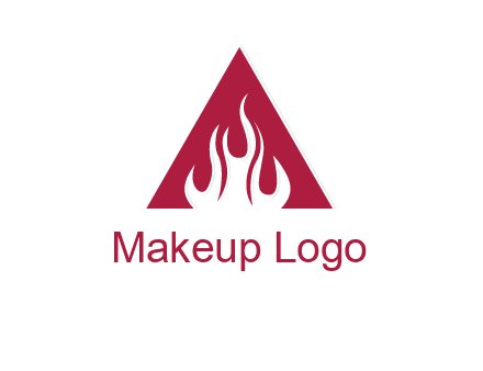 fire inside letter a logo