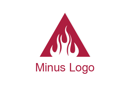 fire inside letter a logo