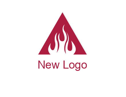 fire inside letter a logo