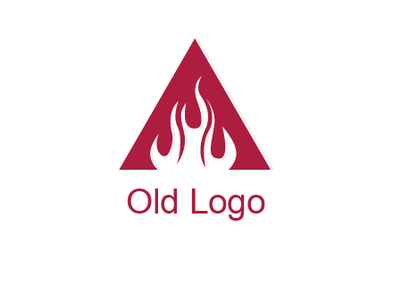 fire inside letter a logo