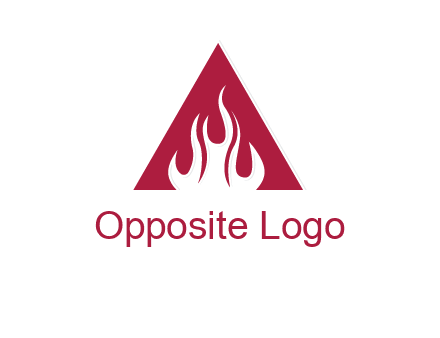 fire inside letter a logo
