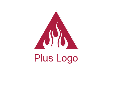 fire inside letter a logo