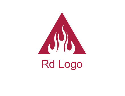 fire inside letter a logo