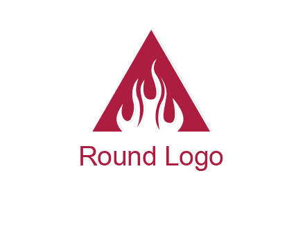 fire inside letter a logo