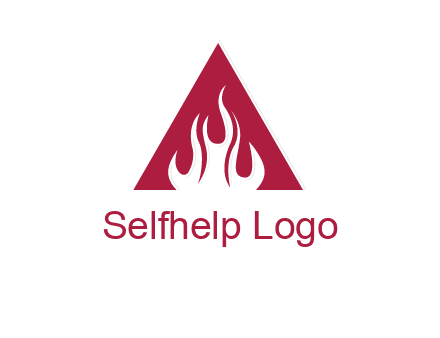 fire inside letter a logo