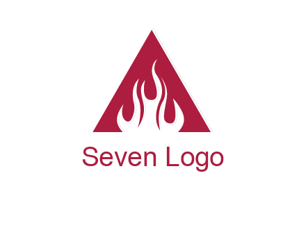 fire inside letter a logo