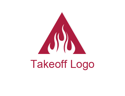 fire inside letter a logo