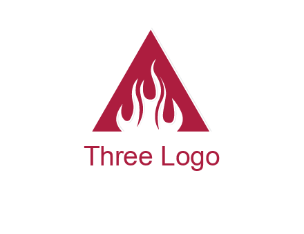 fire inside letter a logo